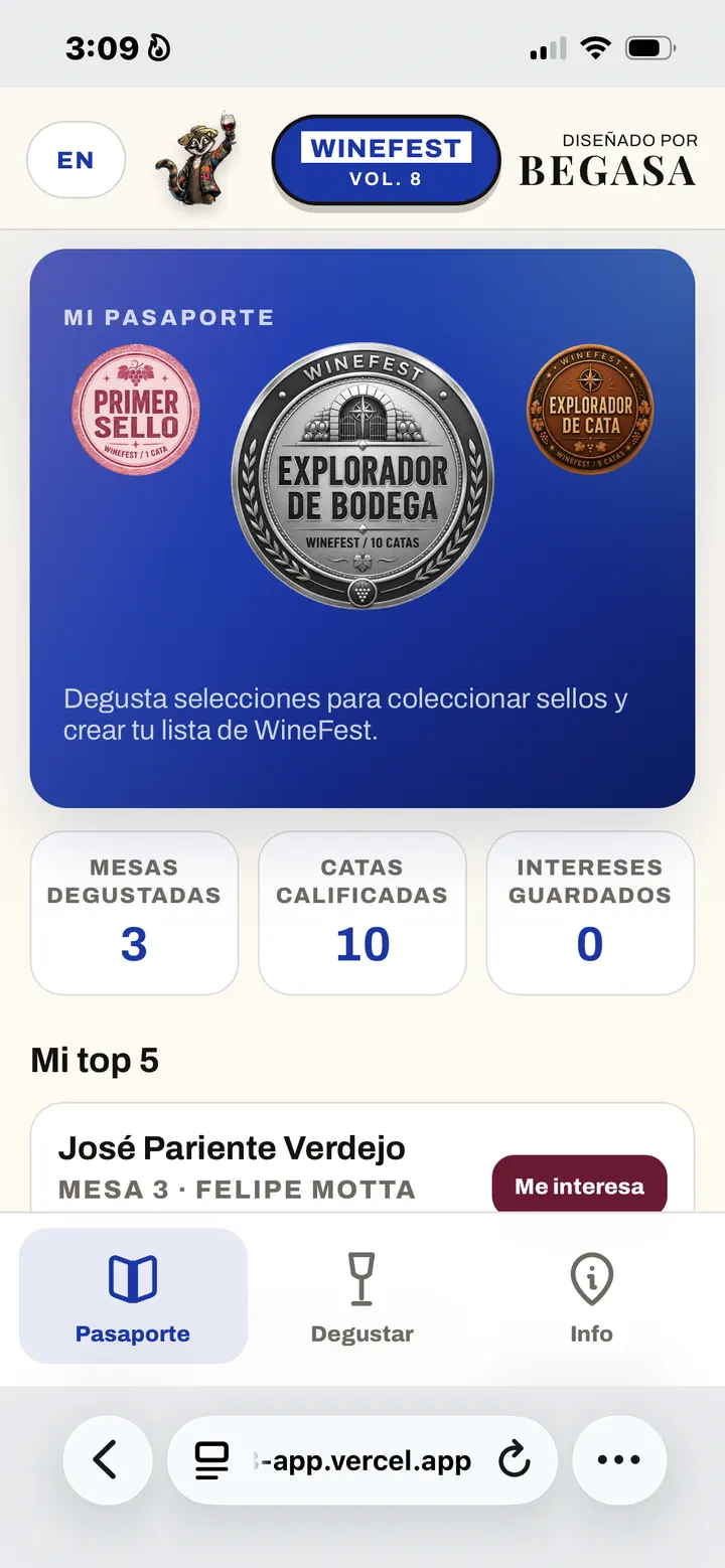 WineFest: captura 1